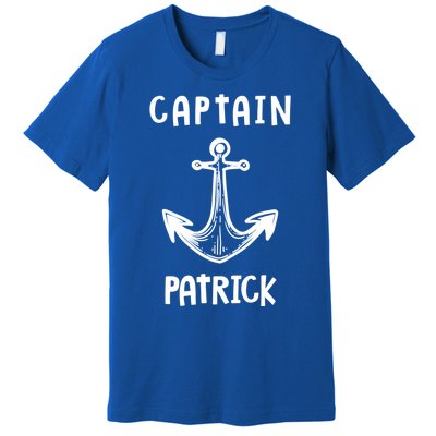 Captain Patrick Personalized Name Funny Pontoon Captain Gift Premium T-Shirt