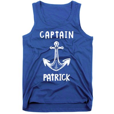 Captain Patrick Personalized Name Funny Pontoon Captain Gift Tank Top