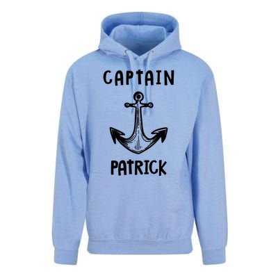 Captain Patrick Personalized Name Funny Pontoon Captain Gift Unisex Surf Hoodie