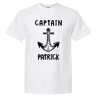 Captain Patrick Personalized Name Funny Pontoon Captain Gift Garment-Dyed Heavyweight T-Shirt