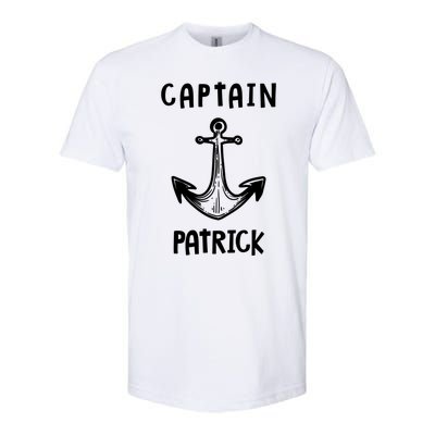 Captain Patrick Personalized Name Funny Pontoon Captain Gift Softstyle CVC T-Shirt