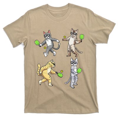 Cats Playing Pickleball T-Shirt