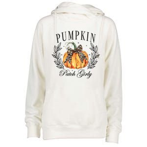 Coquette Pumpkin Patch Girly Pumpkin Fall Halloween Womens Funnel Neck Pullover Hood