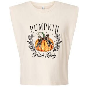 Coquette Pumpkin Patch Girly Pumpkin Fall Halloween Garment-Dyed Women's Muscle Tee