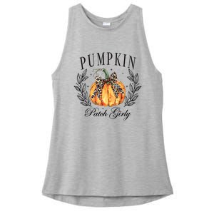 Coquette Pumpkin Patch Girly Pumpkin Fall Halloween Ladies PosiCharge Tri-Blend Wicking Tank