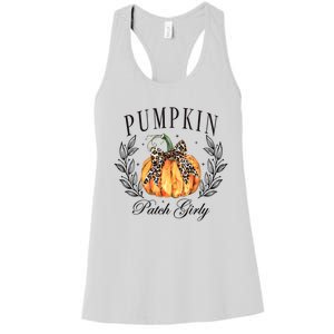 Coquette Pumpkin Patch Girly Pumpkin Fall Halloween Women's Racerback Tank