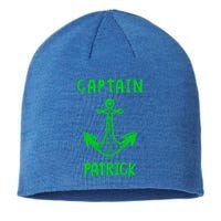 Captain Patrick Personalized Name Funny Pontoon Captain Gift Sustainable Beanie