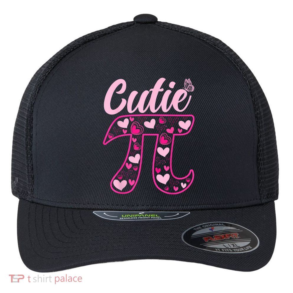 Cutie Pie Pi Day 3.14 Math Teachers Students Women Girl Flexfit Unipanel Trucker Cap