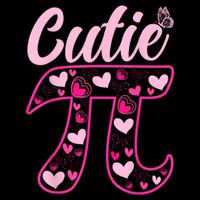 Cutie Pie Pi Day 3.14 Math Teachers Students Women Girl Button