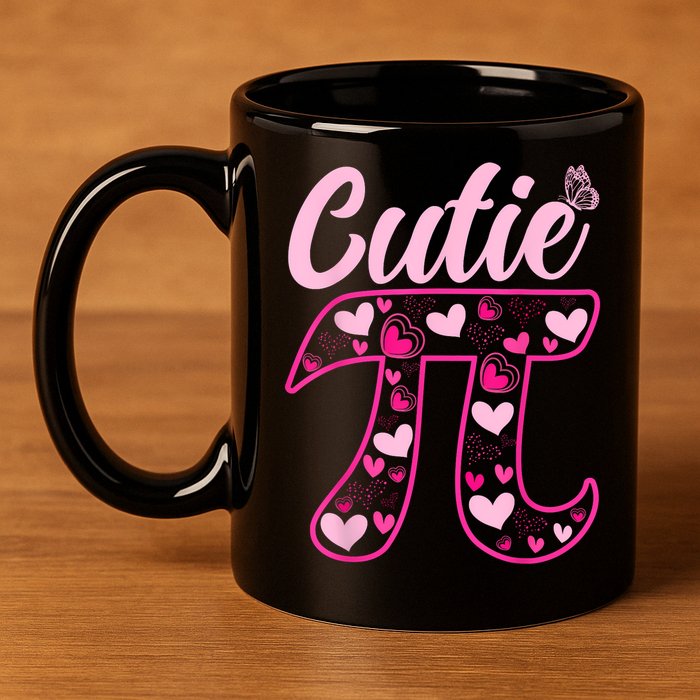 Cutie Pie Pi Day 3.14 Math Teachers Students Women Girl 11oz C Handle Ceramic Mug