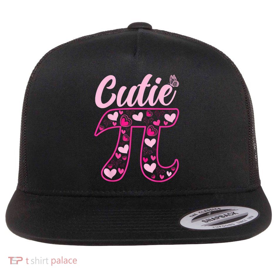 Cutie Pie Pi Day 3.14 Math Teachers Students Women Girl Flatbill Hat