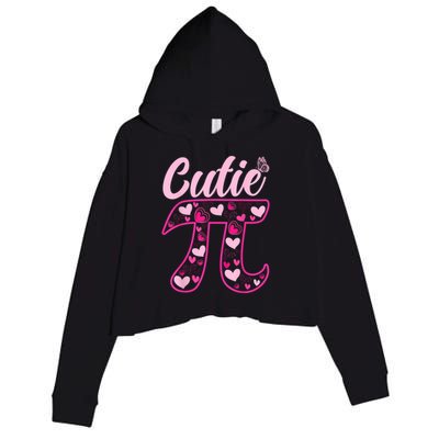 Cutie Pie Pi Day 3.14 Math Teachers Students Women Girl Crop Fleece Hoodie