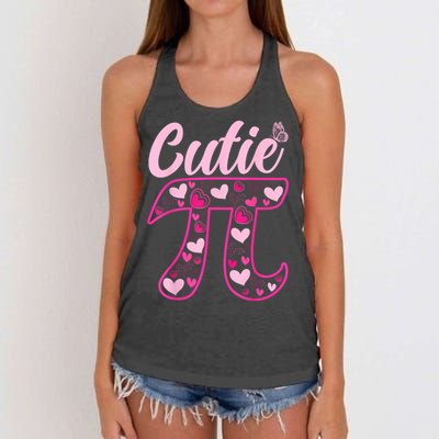Cutie Pie Pi Day 3.14 Math Teachers Students Women Girl Women's Knotted Racerback Tank
