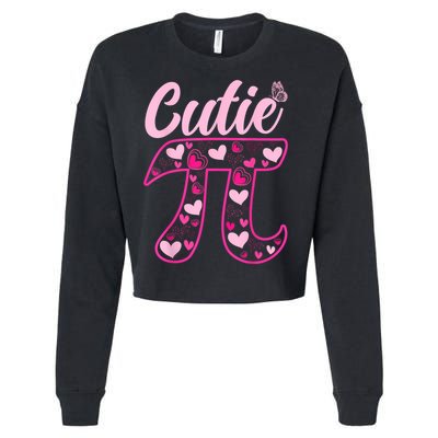 Cutie Pie Pi Day 3.14 Math Teachers Students Women Girl Cropped Pullover Crew