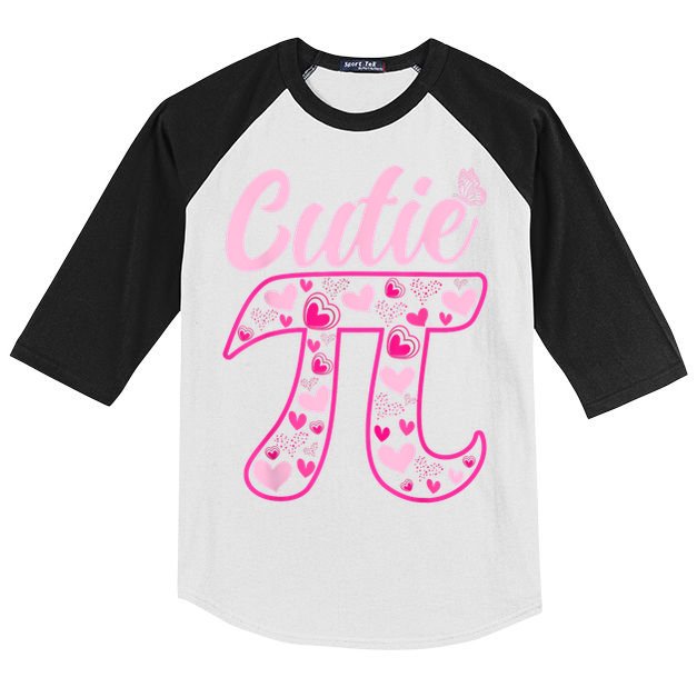 Cutie Pie Pi Day 3.14 Math Teachers Students Women Girl Kids Colorblock Raglan Jersey