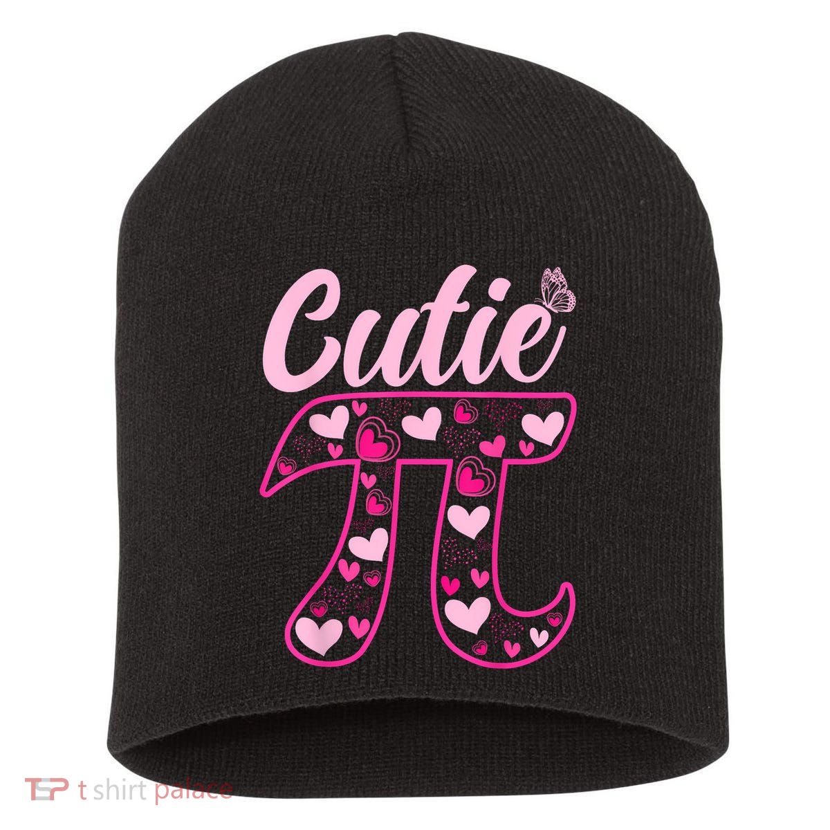 Cutie Pie Pi Day 3.14 Math Teachers Students Women Girl Short Acrylic Beanie
