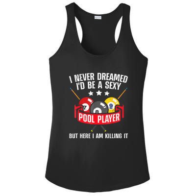 Cool Pool Player Billiards Play Best Gifts Funny Sport Ladies PosiCharge Competitor Racerback Tank