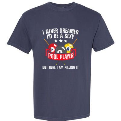 Cool Pool Player Billiards Play Best Gifts Funny Sport Garment-Dyed Heavyweight T-Shirt