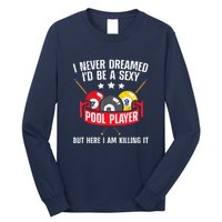 Cool Pool Player Billiards Play Best Gifts Funny Sport Long Sleeve Shirt