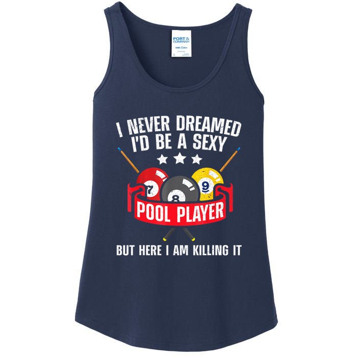 Cool Pool Player Billiards Play Best Gifts Funny Sport Ladies Essential Tank