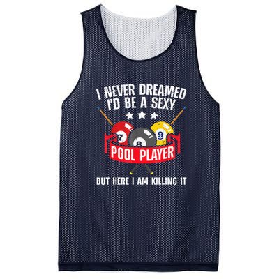 Cool Pool Player Billiards Play Best Gifts Funny Sport Mesh Reversible Basketball Jersey Tank