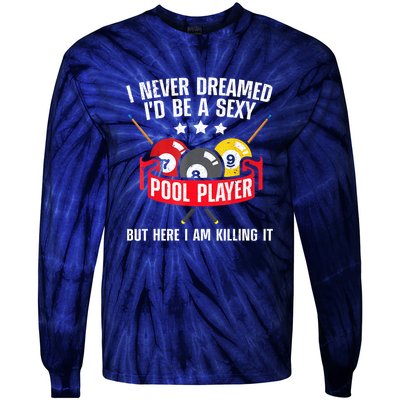 Cool Pool Player Billiards Play Best Gifts Funny Sport Tie-Dye Long Sleeve Shirt