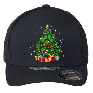 Cute Paw Print Dog Paws Christmas Tree Gift Flexfit Unipanel Trucker Cap