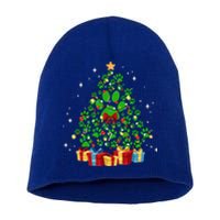 Cute Paw Print Dog Paws Christmas Tree Gift Short Acrylic Beanie