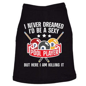 Cool Pool Player Design For Men Women Pool Billiards Player Doggie Tank