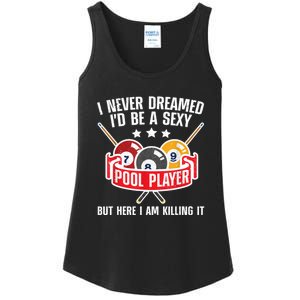 Cool Pool Player Design For Men Women Pool Billiards Player Ladies Essential Tank