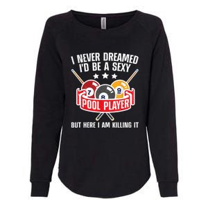 Cool Pool Player Design For Men Women Pool Billiards Player Womens California Wash Sweatshirt