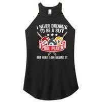 Cool Pool Player Design For Men Women Pool Billiards Player Women's Perfect Tri Rocker Tank