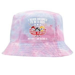 Cool Pool Player Design For Men Women Pool Billiards Player Tie-Dyed Bucket Hat