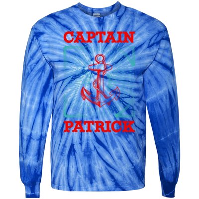 Captain Patrick Personalized Name Sea Boating Trip Gift Tie-Dye Long Sleeve Shirt