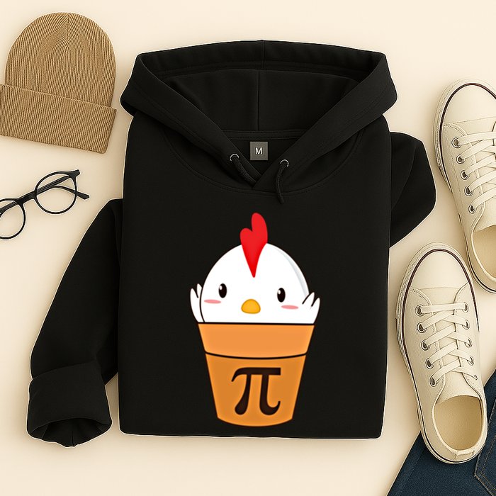 Chicken Pot Pi Funny Pie Day Cartoon Chicken Pot Pi Cute Gift Hoodie