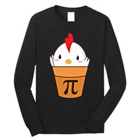 Chicken Pot Pi Funny Pie Day Cartoon Chicken Pot Pi Cute Gift Long Sleeve Shirt