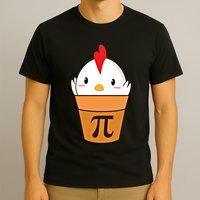 Chicken Pot Pi Funny Pie Day Cartoon Chicken Pot Pi Cute Gift T-Shirt