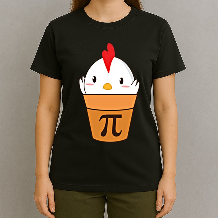 Chicken Pot Pi Funny Pie Day Cartoon Chicken Pot Pi Cute Gift T-Shirt
