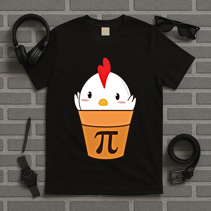 Chicken Pot Pi Funny Pie Day Cartoon Chicken Pot Pi Cute Gift T-Shirt