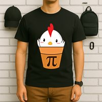 Chicken Pot Pi Funny Pie Day Cartoon Chicken Pot Pi Cute Gift T-Shirt