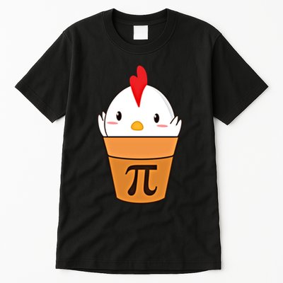 Chicken Pot Pi Funny Pie Day Cartoon Chicken Pot Pi Cute Gift Tall T-Shirt