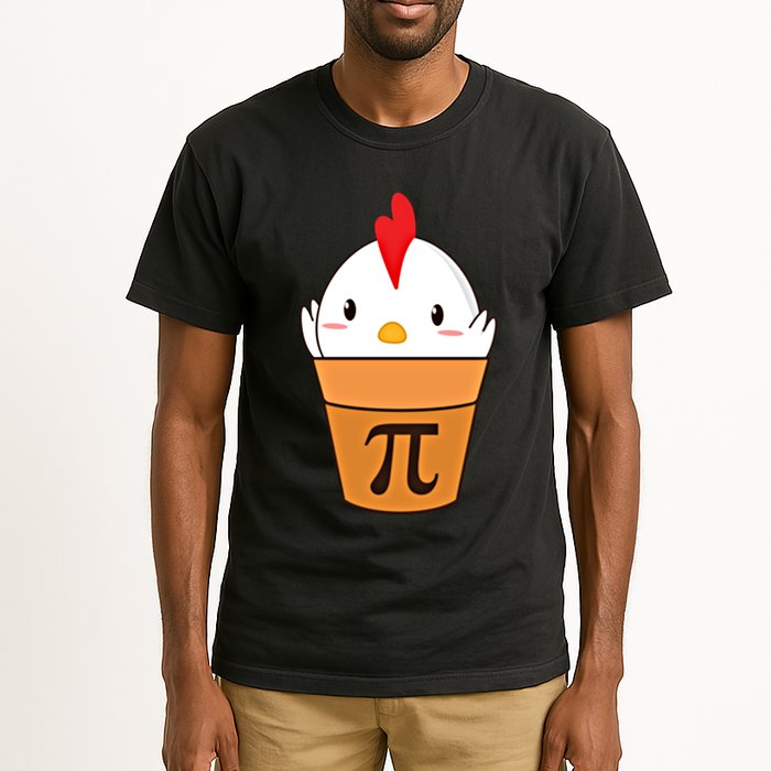 Chicken Pot Pi Funny Pie Day Cartoon Chicken Pot Pi Cute Gift Tall T-Shirt