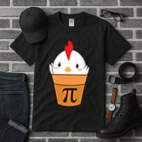 Chicken Pot Pi Funny Pie Day Cartoon Chicken Pot Pi Cute Gift Tall T-Shirt