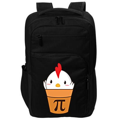 Chicken Pot Pi Funny Pie Day Cartoon Chicken Pot Pi Cute Gift Impact Tech Backpack