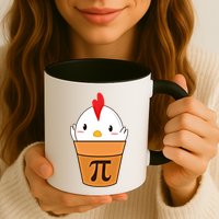 Chicken Pot Pi Funny Pie Day Cartoon Chicken Pot Pi Cute Gift Mug