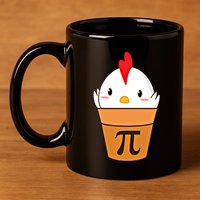 Chicken Pot Pi Funny Pie Day Cartoon Chicken Pot Pi Cute Gift 11oz C Handle Ceramic Mug