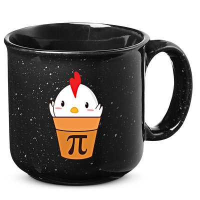 Chicken Pot Pi Funny Pie Day Cartoon Chicken Pot Pi Cute Gift 15oz Campfire Ceramic Mug