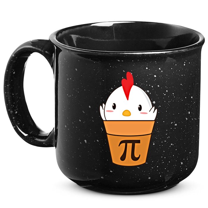Chicken Pot Pi Funny Pie Day Cartoon Chicken Pot Pi Cute Gift 15oz Campfire Ceramic Mug