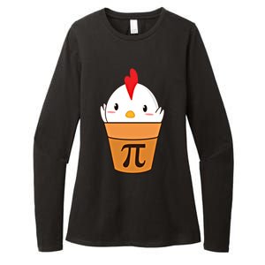 Chicken Pot Pi Funny Pie Day Cartoon Chicken Pot Pi Cute Gift Womens CVC Long Sleeve Shirt