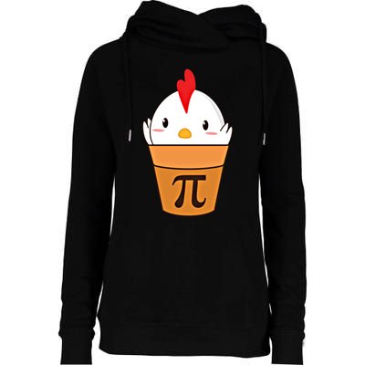 Chicken Pot Pi Funny Pie Day Cartoon Chicken Pot Pi Cute Gift Womens Funnel Neck Pullover Hood